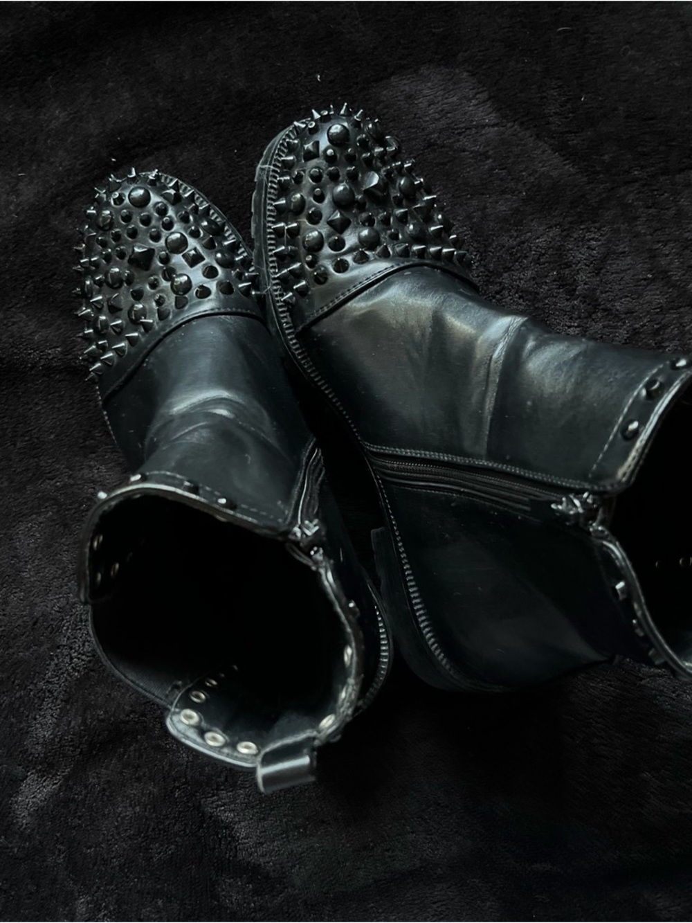 Black Studded Ankle Boots